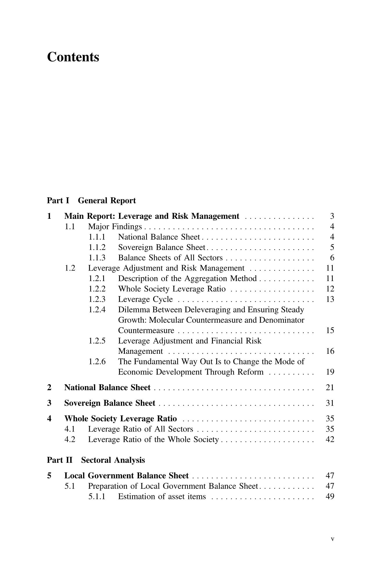 China’s National Balance Sheet (2015) Leverage Adjustment and Risk