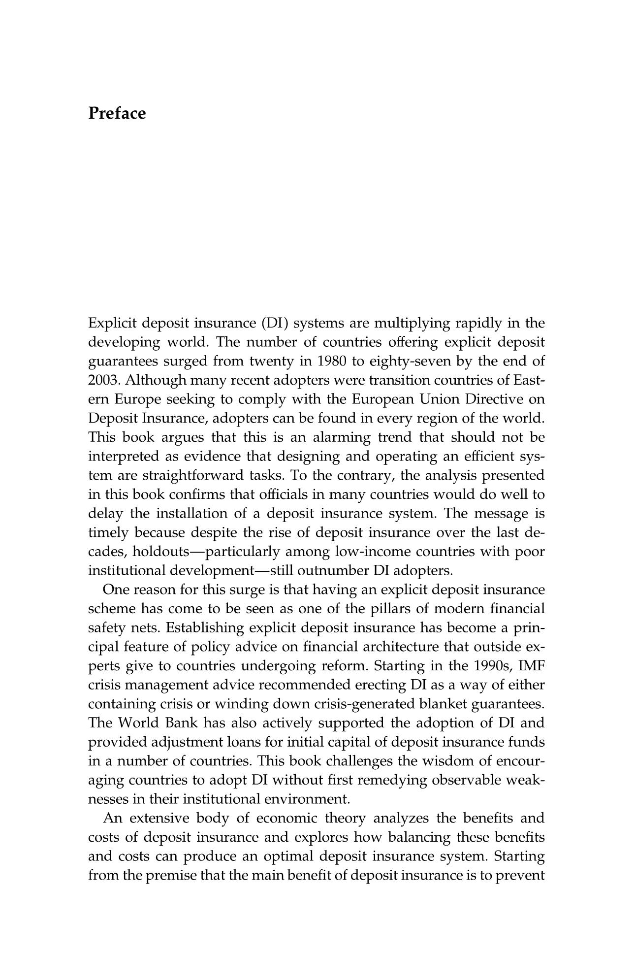DEPOSIT INSURANCE AROUND THE WORLD《世界存款保险的设计与实施问题》_文库报告厅