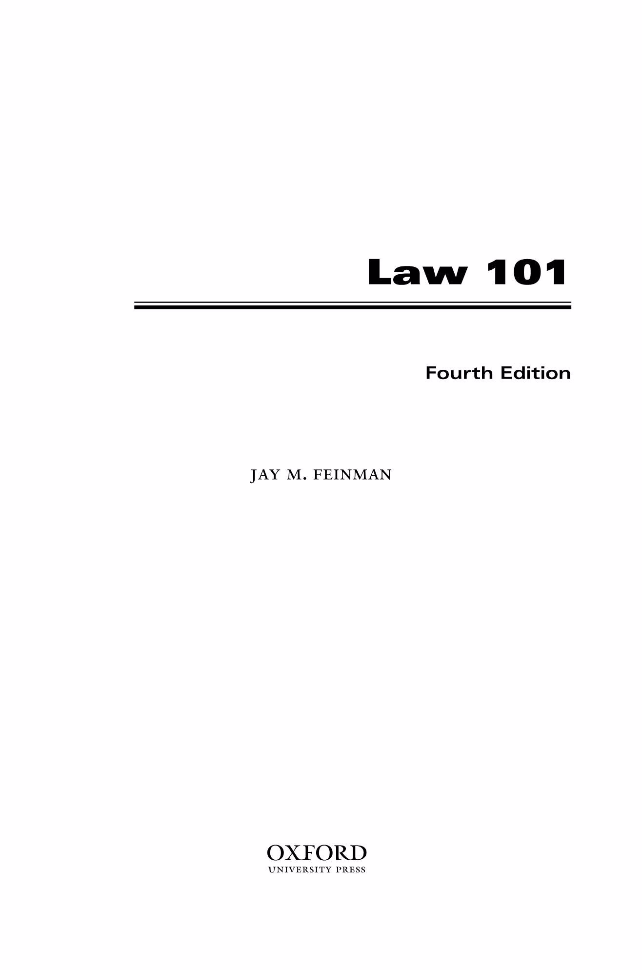 law 101 by jay feinman download pdf