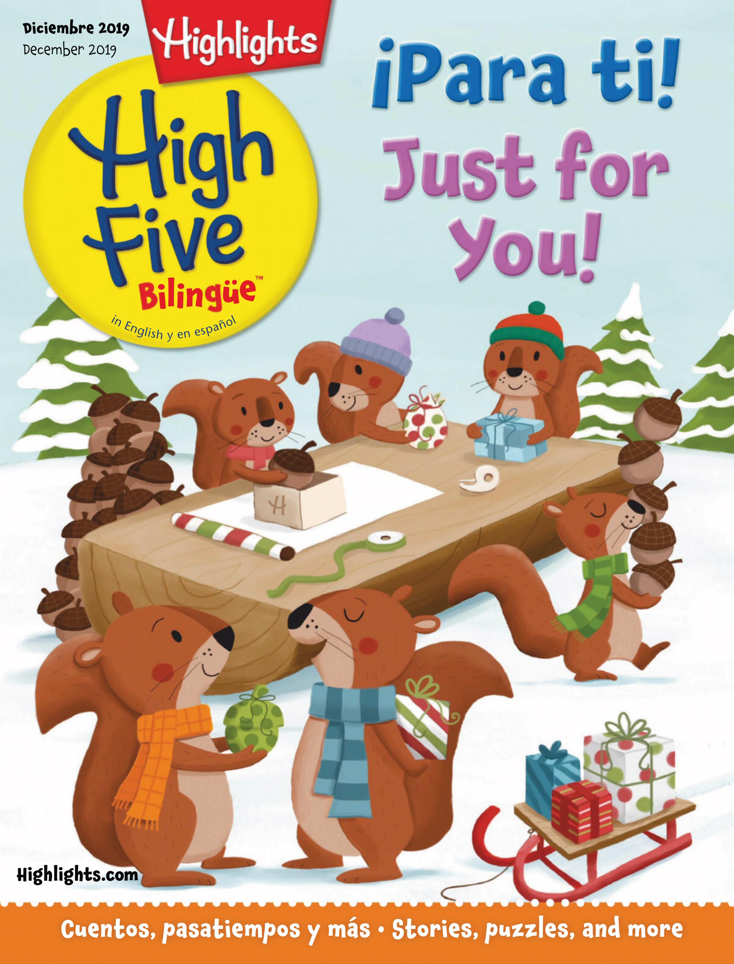 美国儿童益智杂志Highlights High Five Bilingue系列2019年合集（12册）_文库报告厅