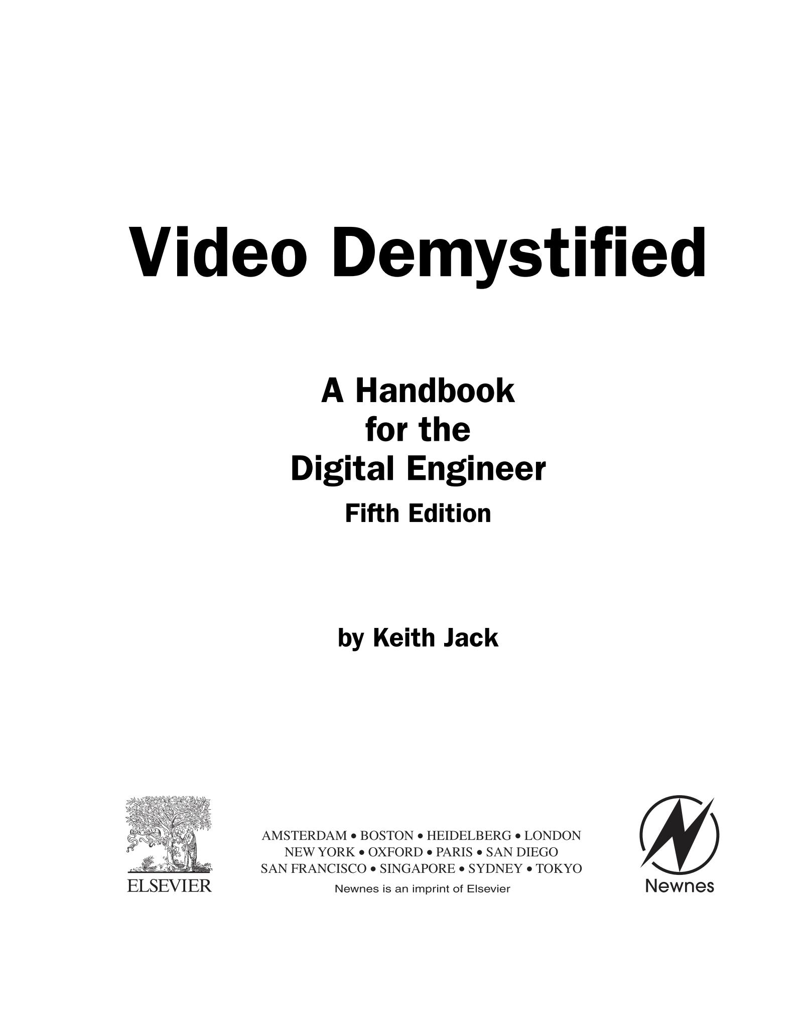电子书视频解密：数字工程师手册（第五版）（英）Video Demystified A Handbook for the Digital