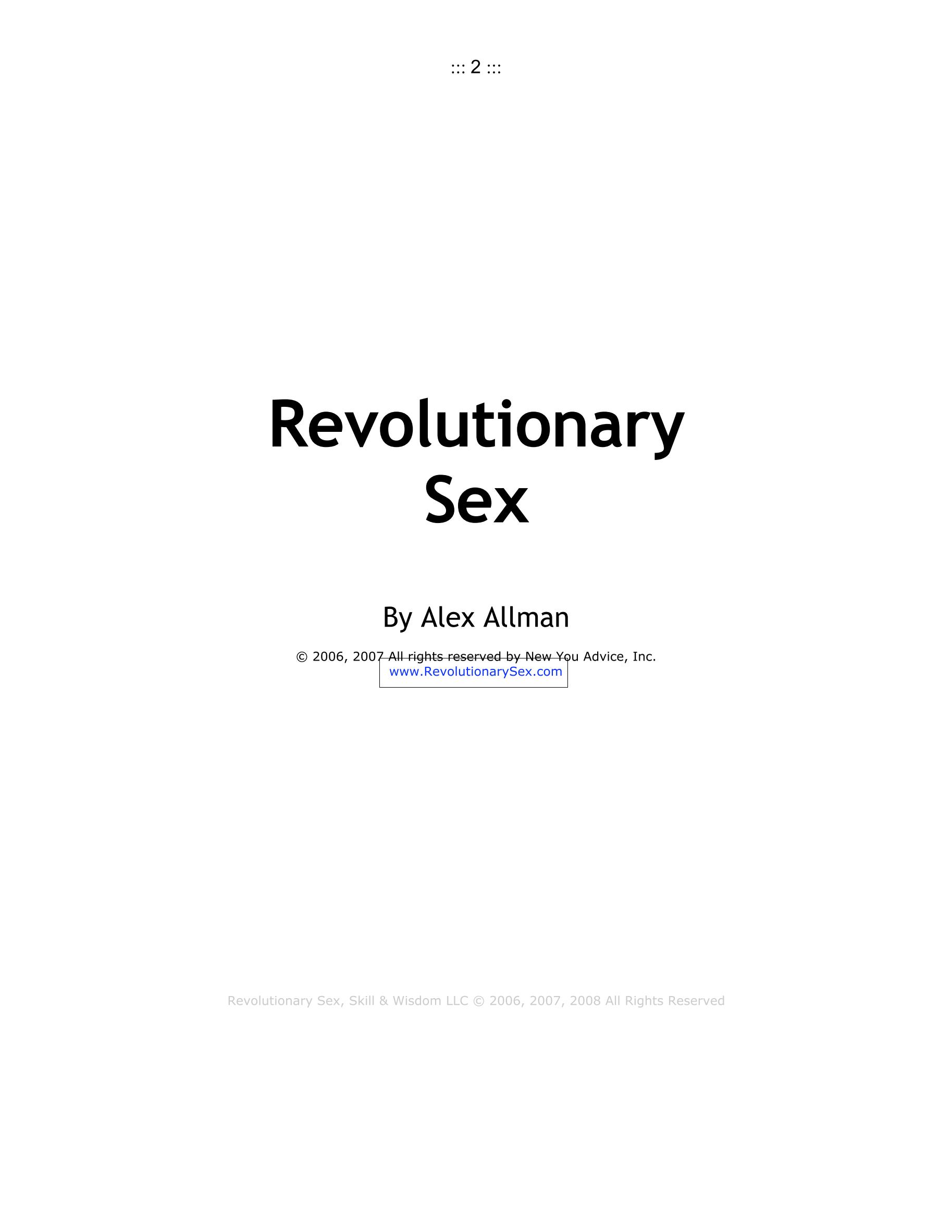 电子书 革命性的revolutionary Sex 英文库 报告厅 