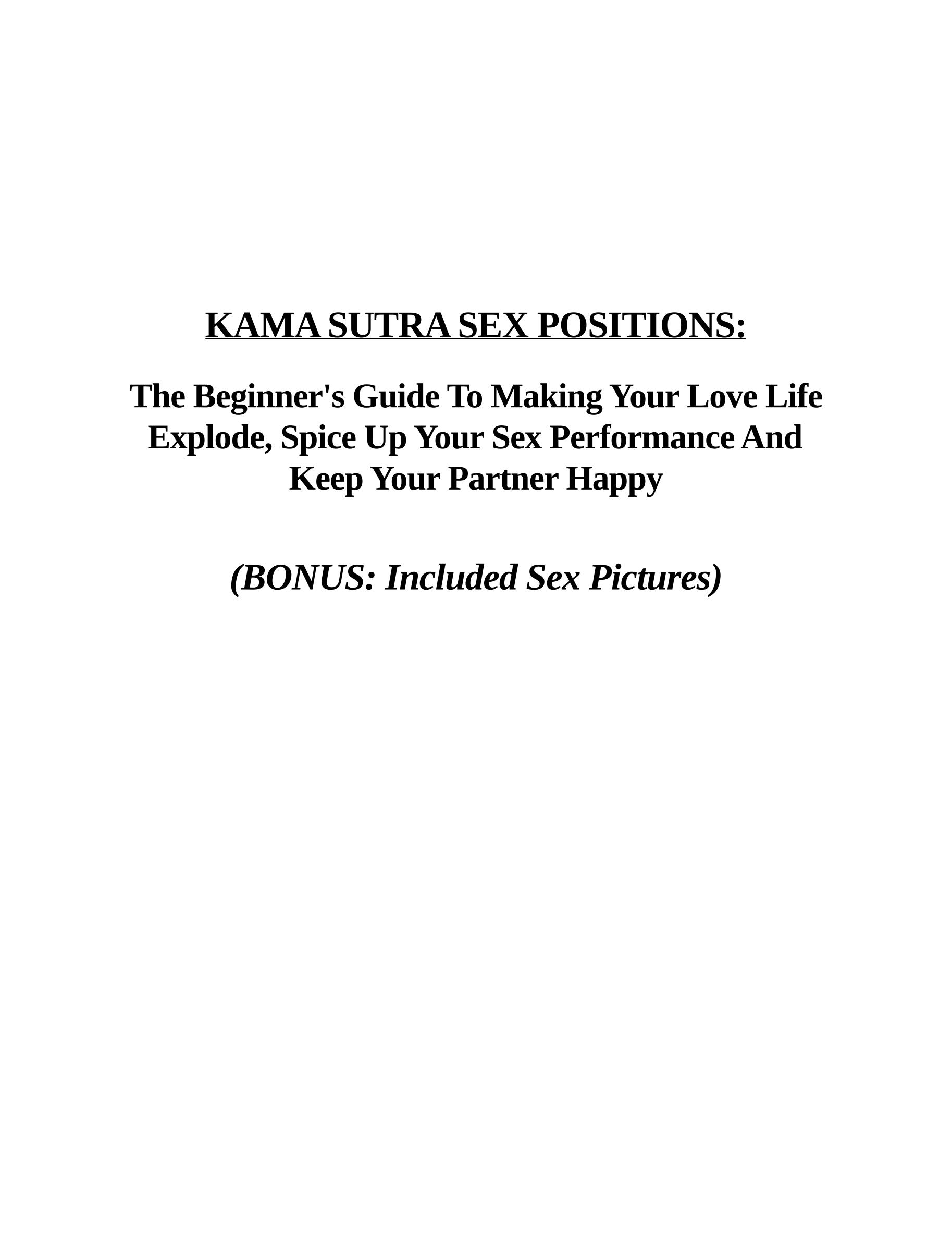 电子书 Kama Sutra 性爱姿势：让您的爱情生活爆发、为您的表现增添趣味并让您的伴侣快乐的初学者指南 英文库 报告厅 