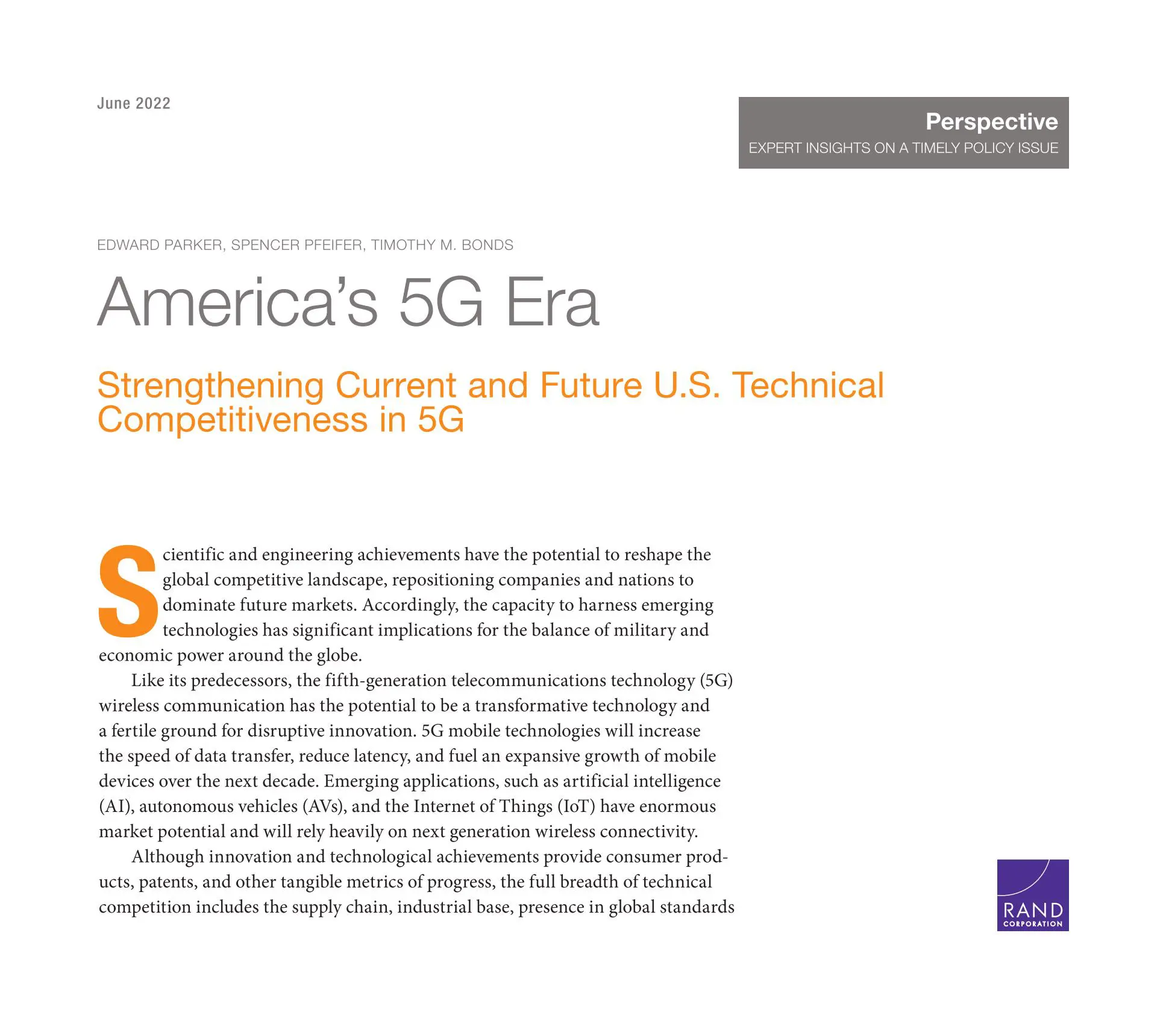 兰德2.4万字报告：加强美国当前和未来在5G领域的技术竞争力（中英对照）插图2