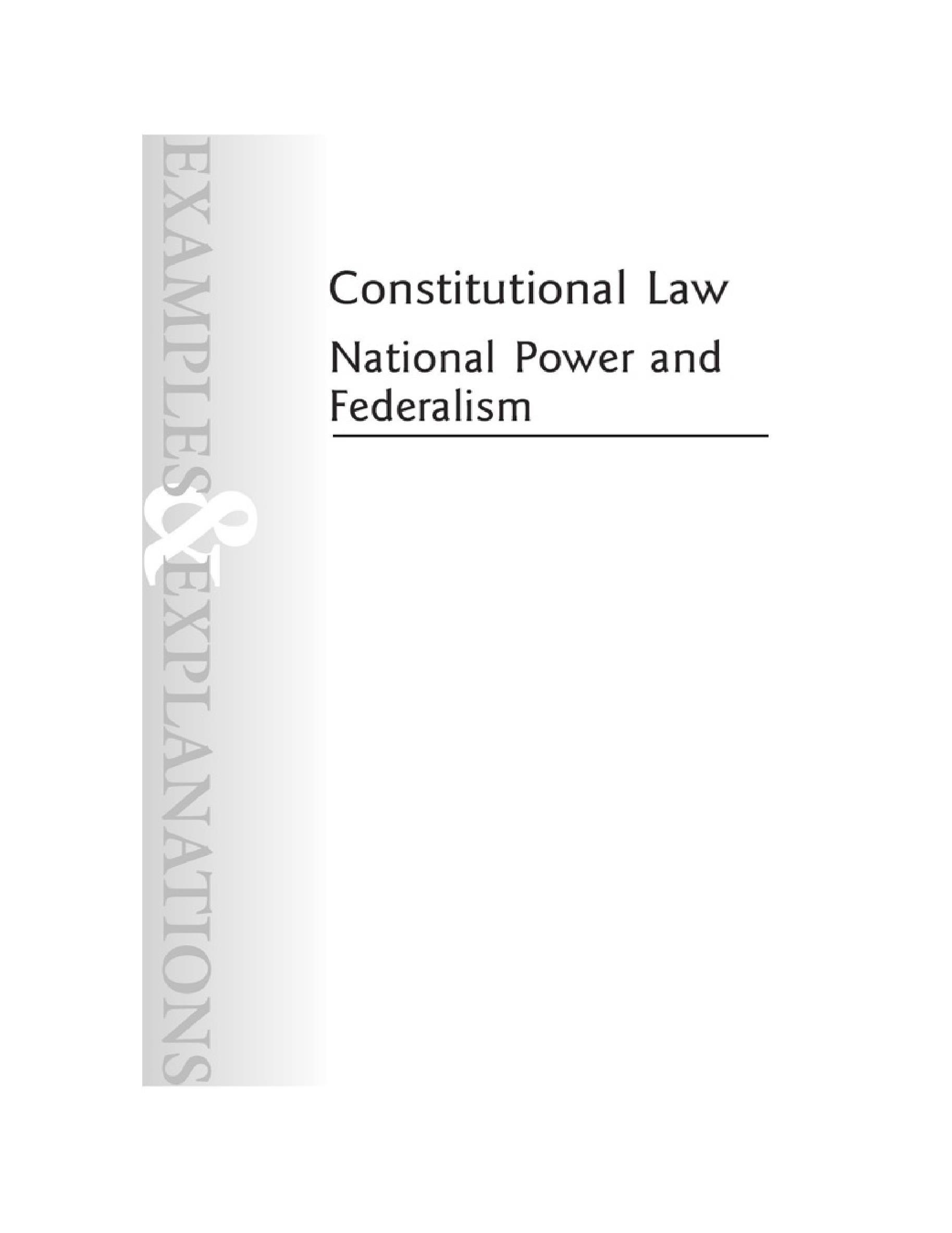 电子书例子和解释：宪法：国家权力和联邦制（英）Examples Explanations Constitutional Law