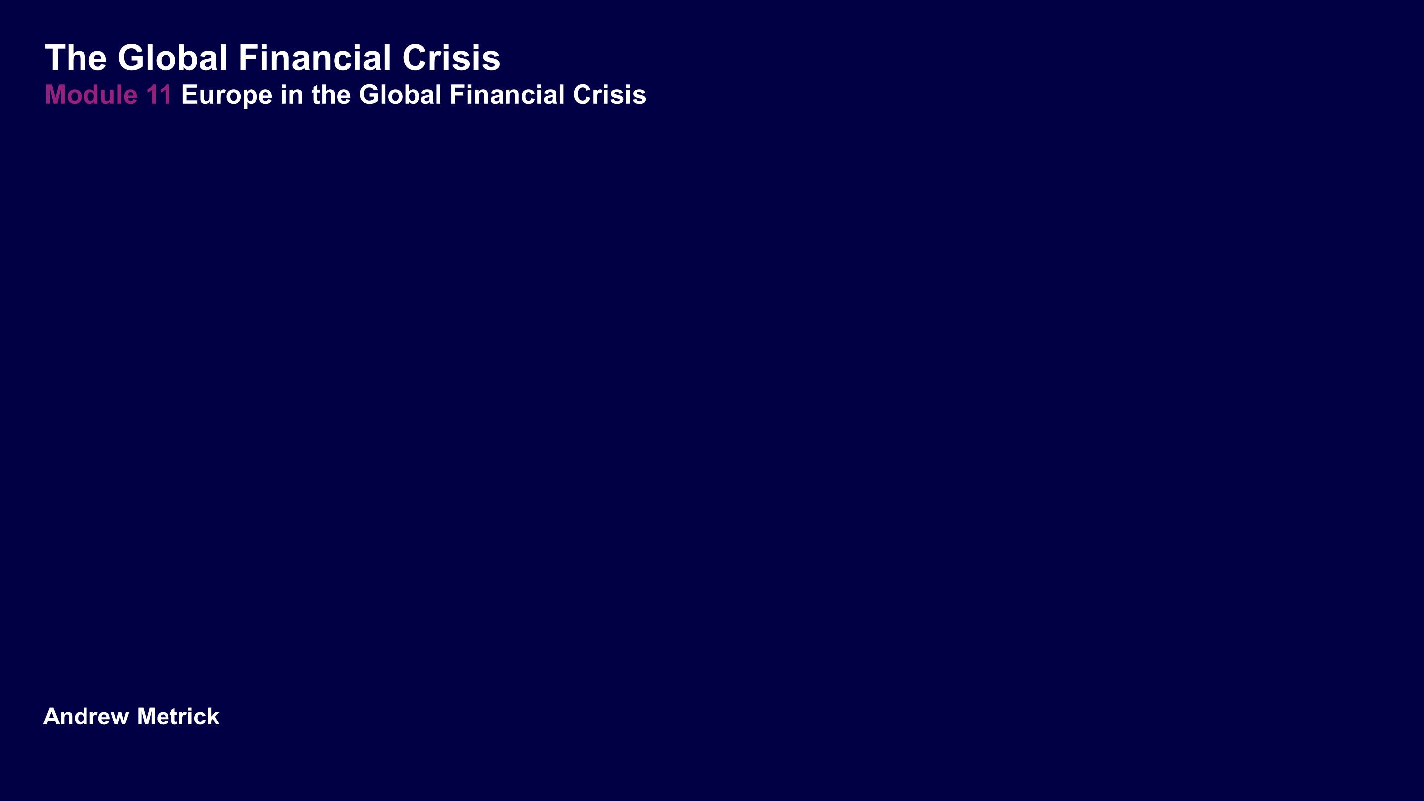 What Are The Global Financial Crisis