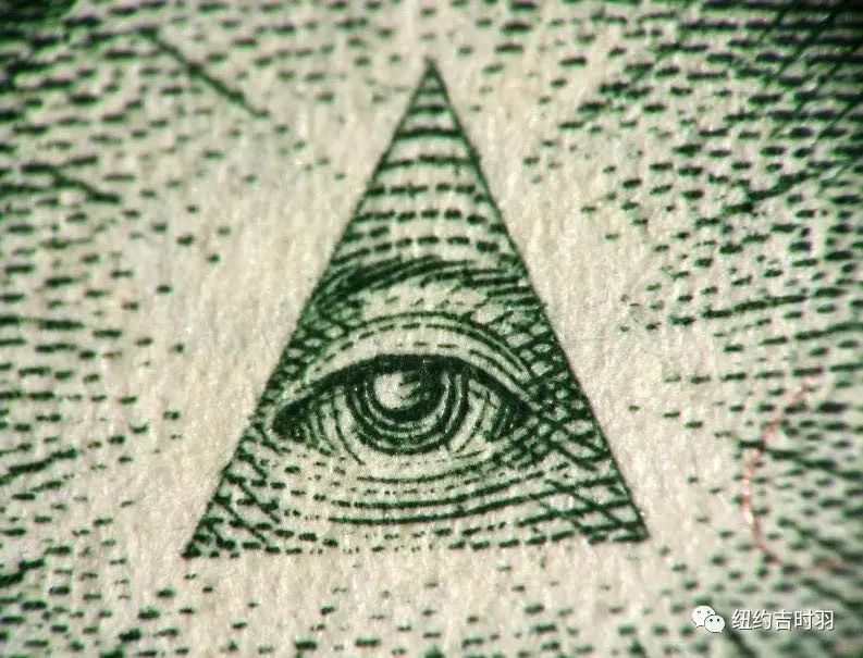 一美元纸币上的光明会标志